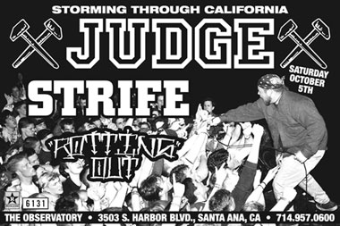 Judge, Strife and Rotting Out playing at the Observatory on October 5th